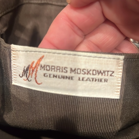 Vintage Morris Moskowitz brown and gold suede purse - Picture 7 of 7